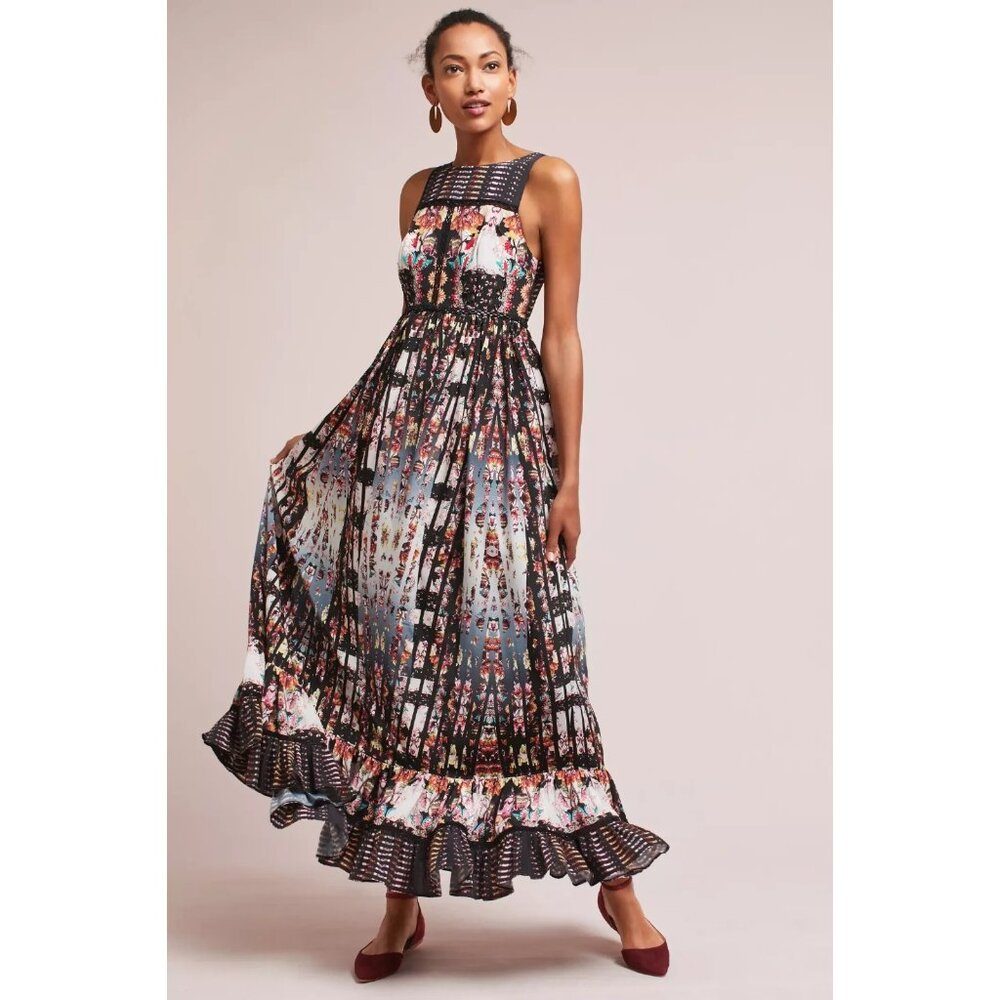NWT Anthropologie Bhanuni by Jyoti Amira Sleeveless Tiered Maxi Dress 2 $228